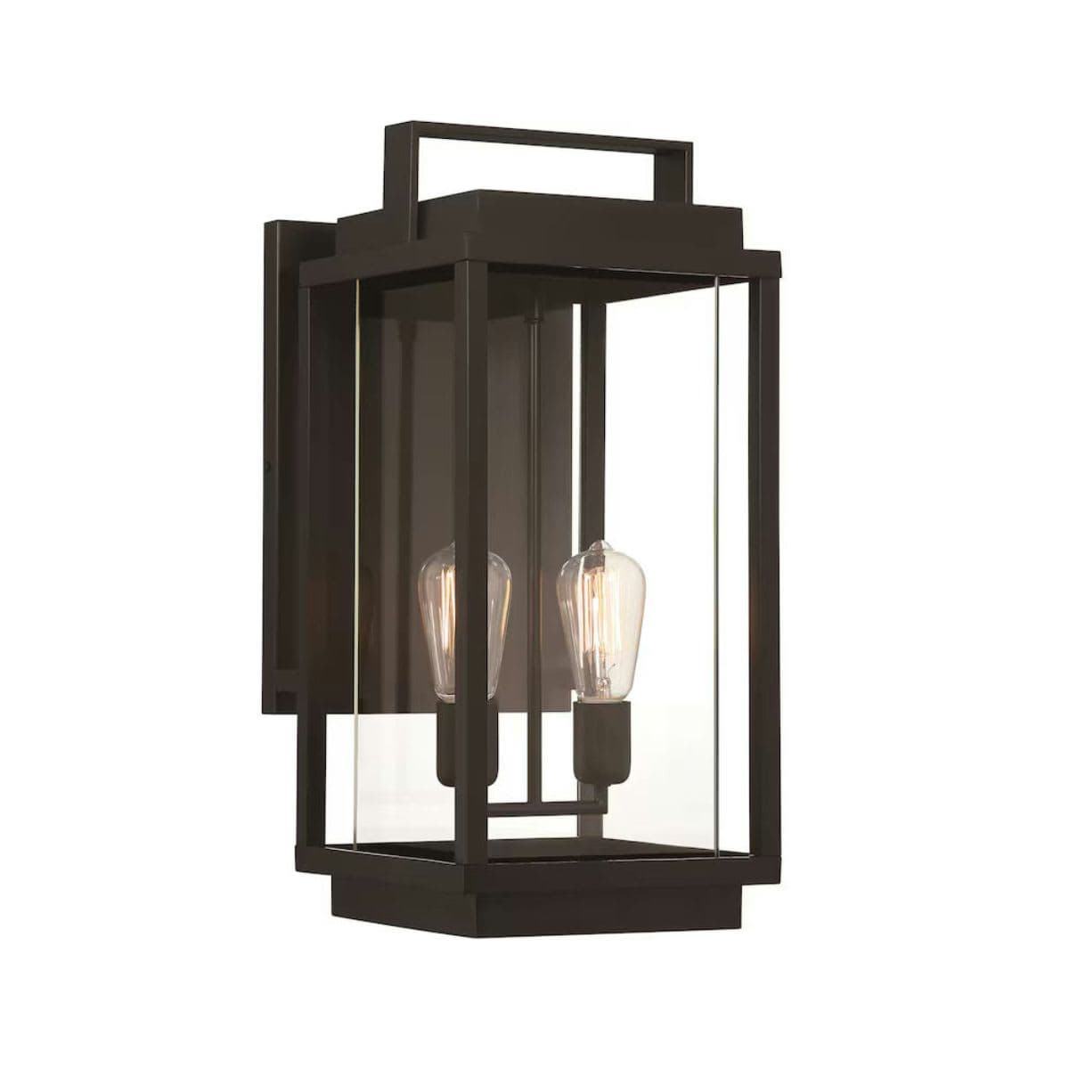 Outdoor Wall Sconce Light - Black Metal Finish