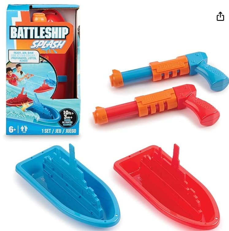 Hasbro Battleship Splash Game – Backyard Water Toys for Outdoor Summer Fun