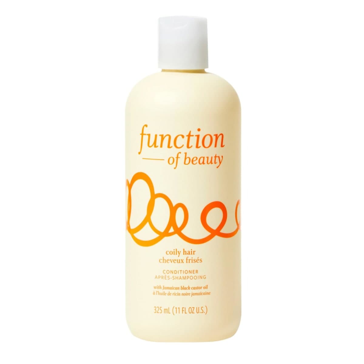 Function of Beauty Coily Hair Conditioner, 11 oz - Flaxseed Oil Nourishes & Hydrates Coils & Curls, & Jamaican Black Castor Oil Moisturizes & Revives, Sulfate-Free, Customizable Haircare