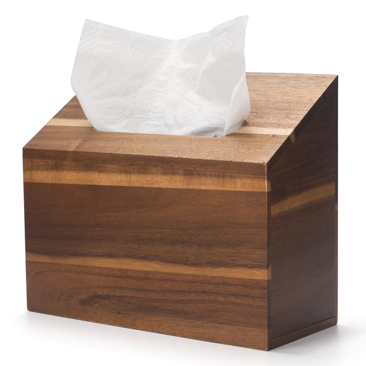 Hand Towel Box Cover Compatible with Kleenex Disposable Paper Hand Towels, Acacia Wood Hand Towel Holder for Bathroom Kitchen Living Room Countertop