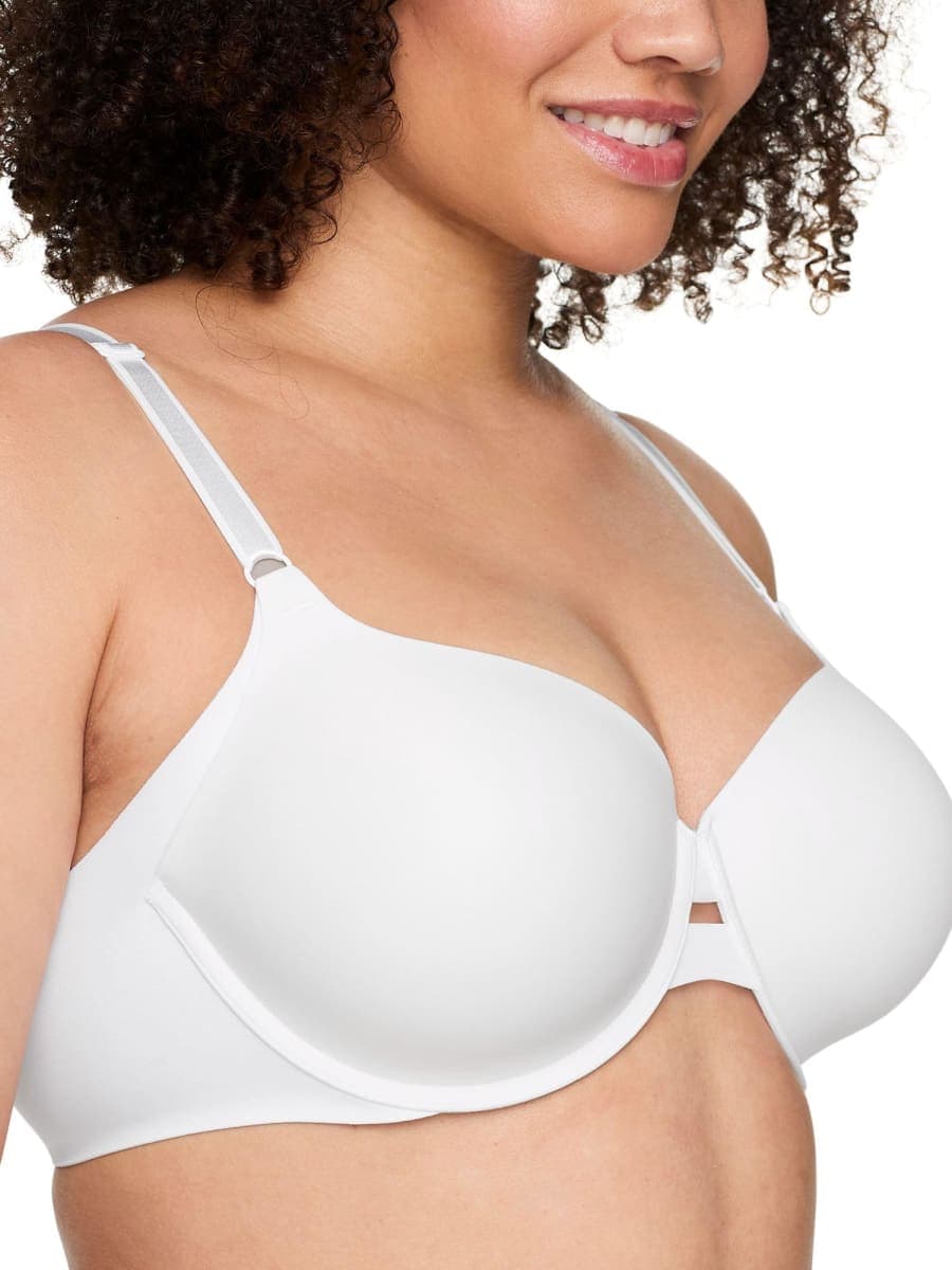 Warners Women's No Side Effects Full-Coverage Underwire Bra, White, 34C