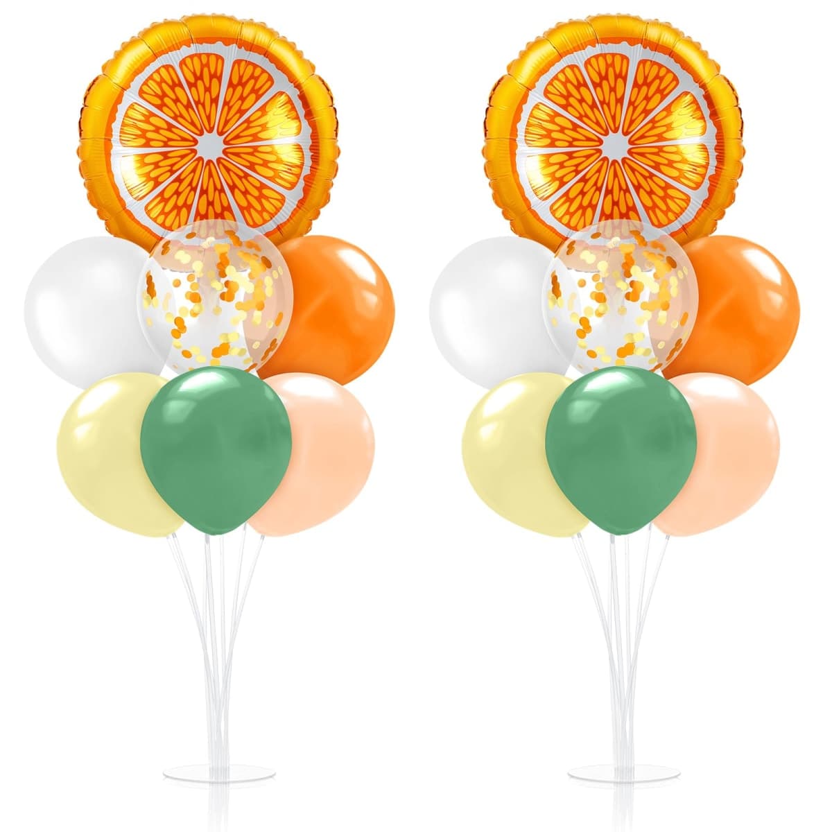 Kasyat 2 Sets Little Cutie Baby Shower Party Decorations Orange Fruit Balloon Centerpieces for Tables a Little Cutie Is on the Way Orange Balloon Stand Kit for Tangerine Fruit Birthday Party