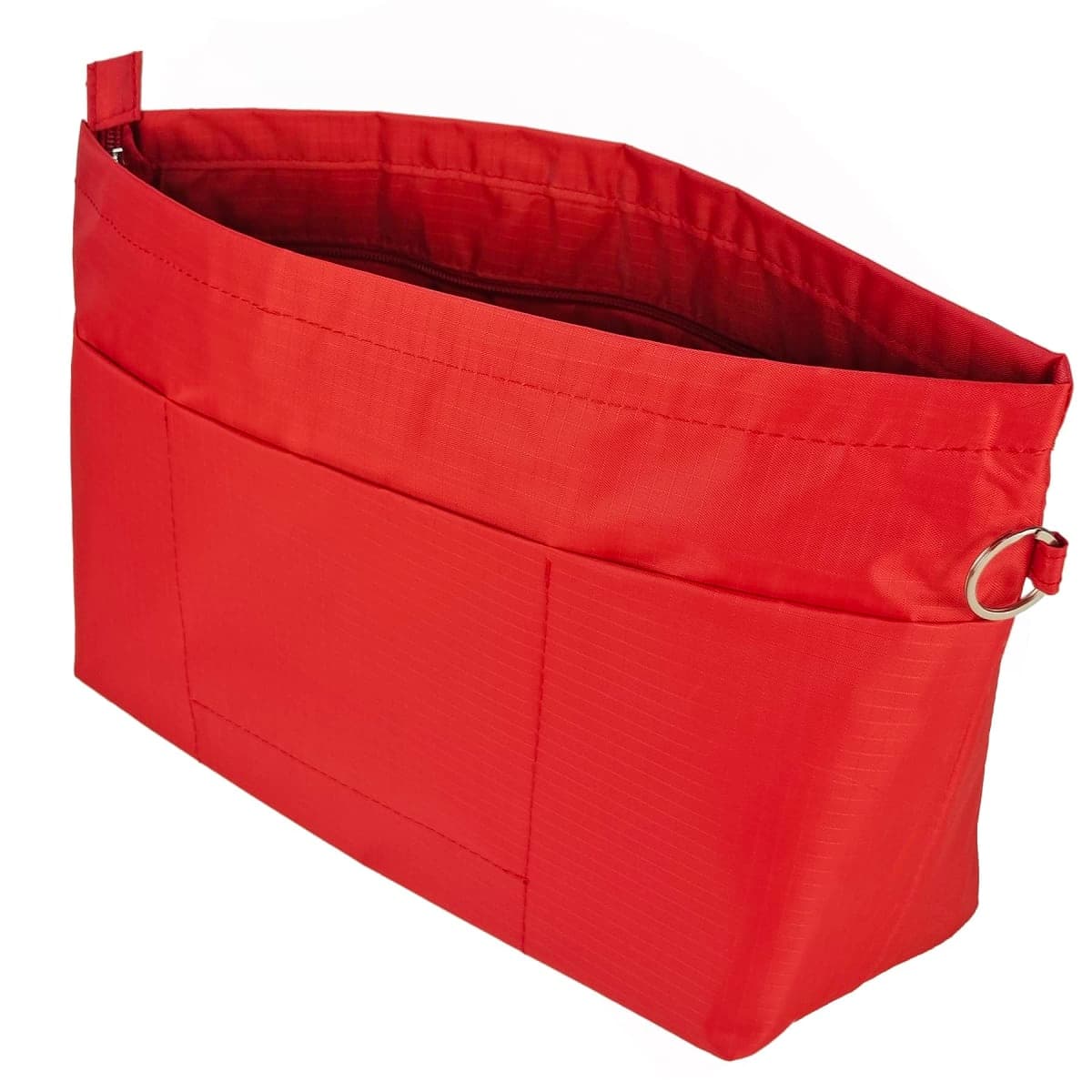 Time Wing Handbag Tote Purse Organizer Insert Bag Liner Shaper Pocketbook Divider Zipper 11 Pockets Compartments Large Red