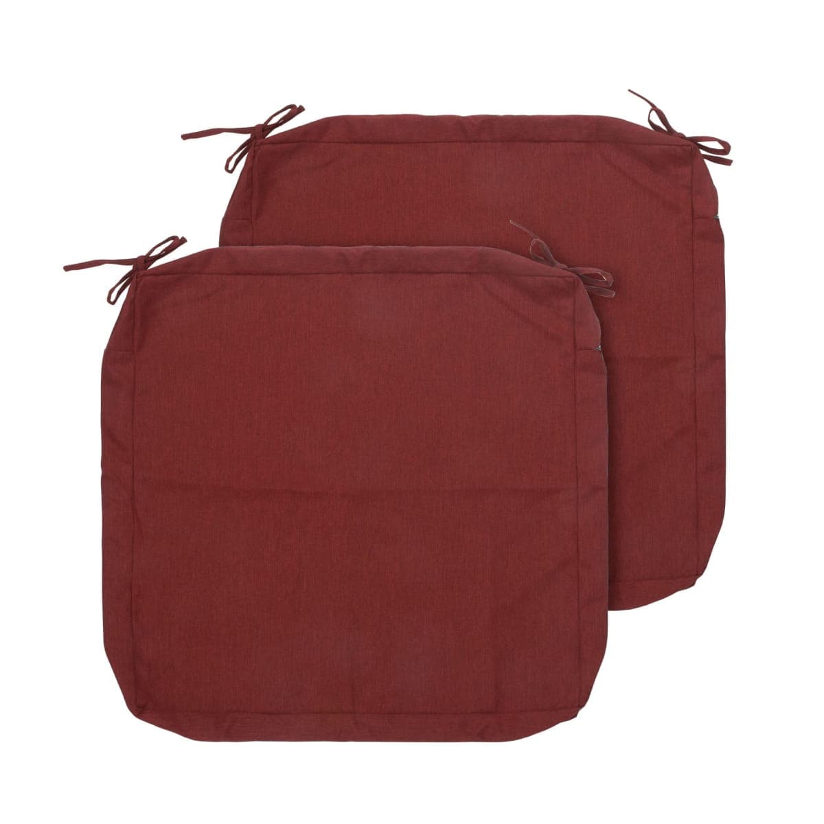 Outdoor Cushion Covers 22 x 20 x 4 inch,Set of 2,Replacement Seat Cushion Cover for Patio Furniture Chair,Water Resistant,Fade-Resistant Slipcover Only,No Insert(Rust Red)