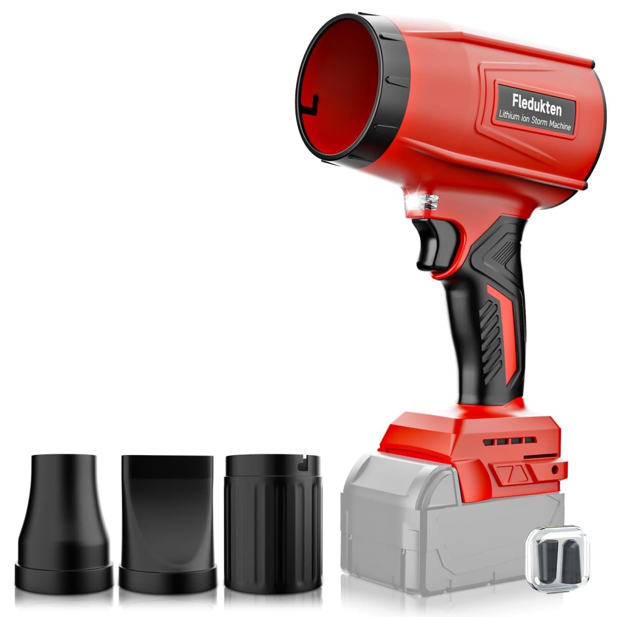 Cordless Leaf Blower Compatible with Milwaukee 18V Battery (Tool Only), 800,000 RPM Brushless Turbo Jet Blower up to 60m/s Airflow, Lightweight 1.5 lbs Handheld Dust Blower for Patio, Lawn & Garage