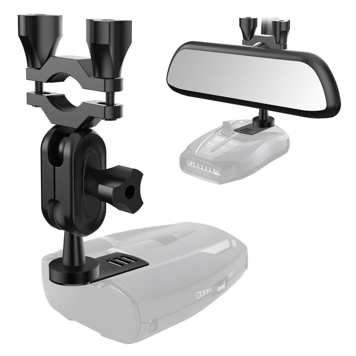 SDSACZMU Car Rear View Mirror Radar Detector Mount, for Cobra RAD 480i Radar Detector,Easy to Install (at Least 1 inch of Clear Rod Space is Required for Installation)