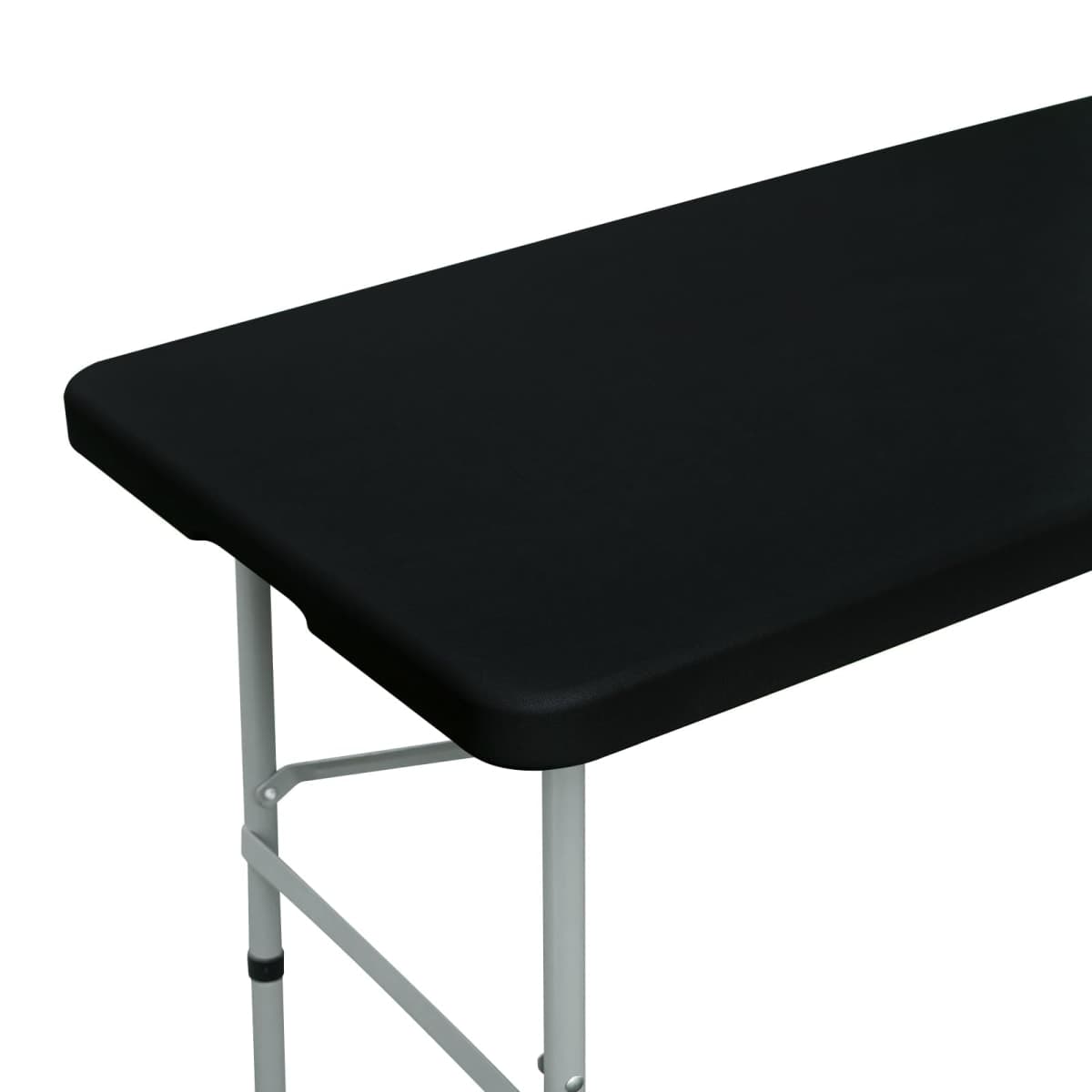 Fitted Rectangle Tablecloth 24 x 48 Inch Elastic Table Cloth for 4ft Table, Stretch Spandex Table Cover Black Washable Polyester Table Top Cap Cover for Dining Picnic Camping Indoor and Outdoor