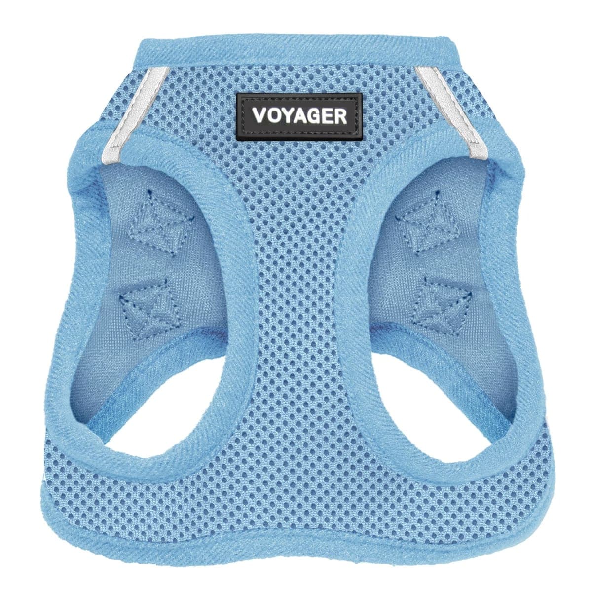 Best Pet Supplies Voyager Step-in Air Harness - All Weather Mesh, Reflective, No Pull Harness for Dogs, Cats - Secure with Hook & Loop Fastener, Buckle, Double D-Rings - Baby Blue, S