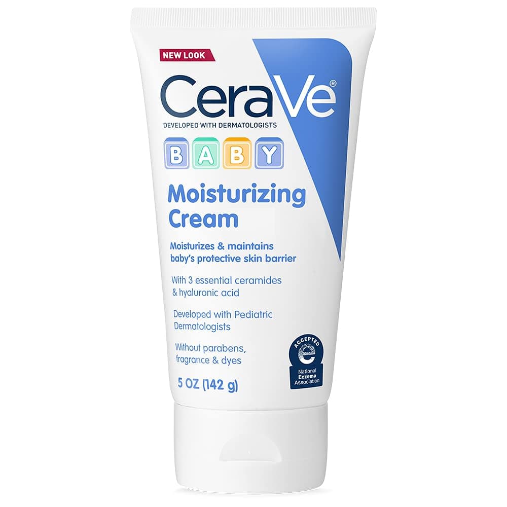 CeraVe Baby Cream, Gentle Moisturizing Cream with Ceramides, Fragrance, Paraben, Dye & Phthalates Free, Rich & Non-Greasy Feel, Gentle Baby Skin Care, 5 Ounce