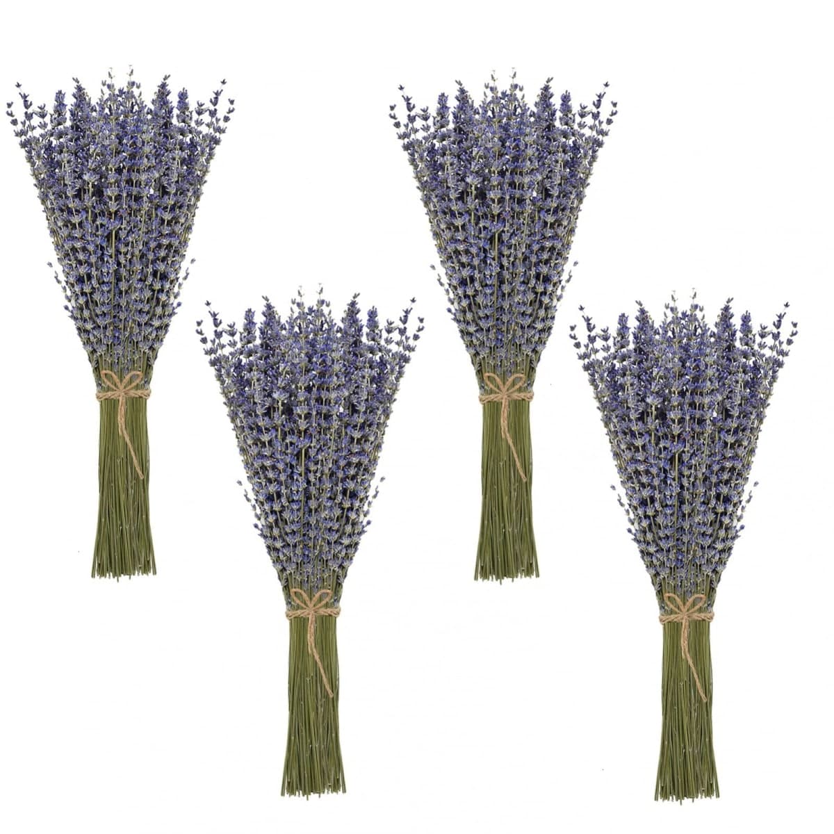 Timoo Dried Lavender Bundles 100% Natural Dried Lavender Flowers for Home Decoration, Photo Props, Home Fragrance, 4 Bundles Pack