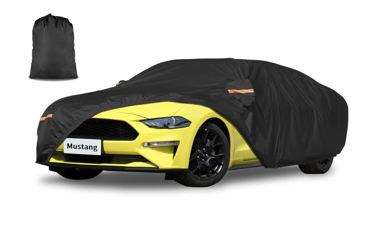 Car Cover Waterproof All Weather Custom Fit for Ford Mustang 1994-2023 2024,210D Oxford Cotton Full Outdoor Automtive Heavy Duty Covers Windproof Snowproof Dustproof UV Hail Protection Accessories