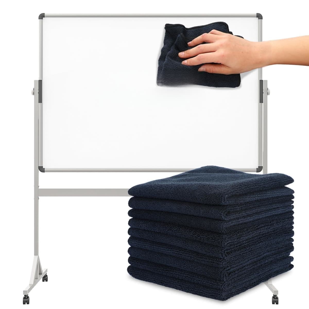 Tanlade Cleaning Cloth Dry Erase Cloth Cleaning Rags Reasonable Kitchen Towels Microfiber Towels Cars Wash(6 x 6 Inch,Gray,30 Pcs)