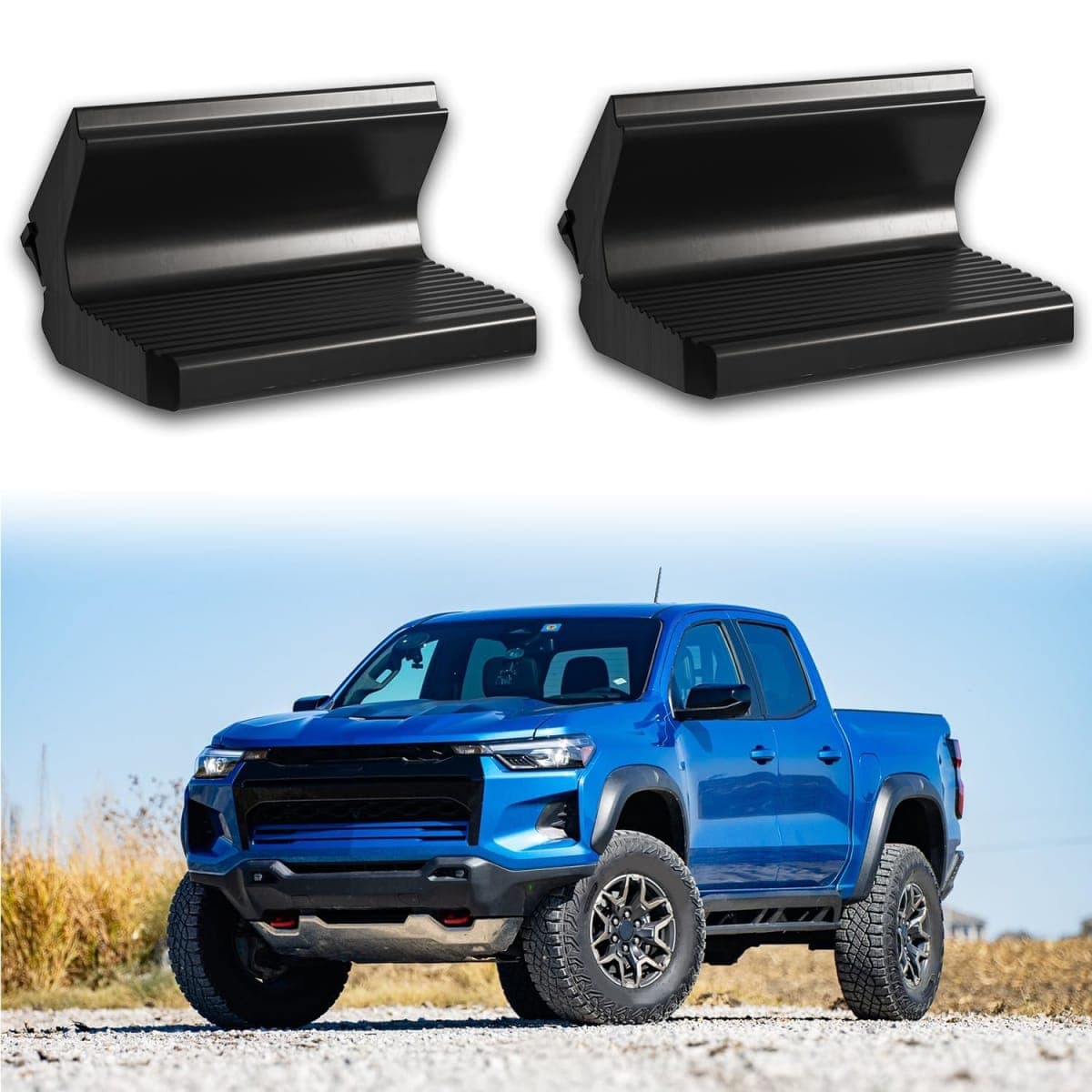 Upgraded 2Pcs Snap-On Side Steps Compatible with Colorado ZR2 Gen3 (2023-2025) / Canyon AT4X Rock Sliders, No Tools Required