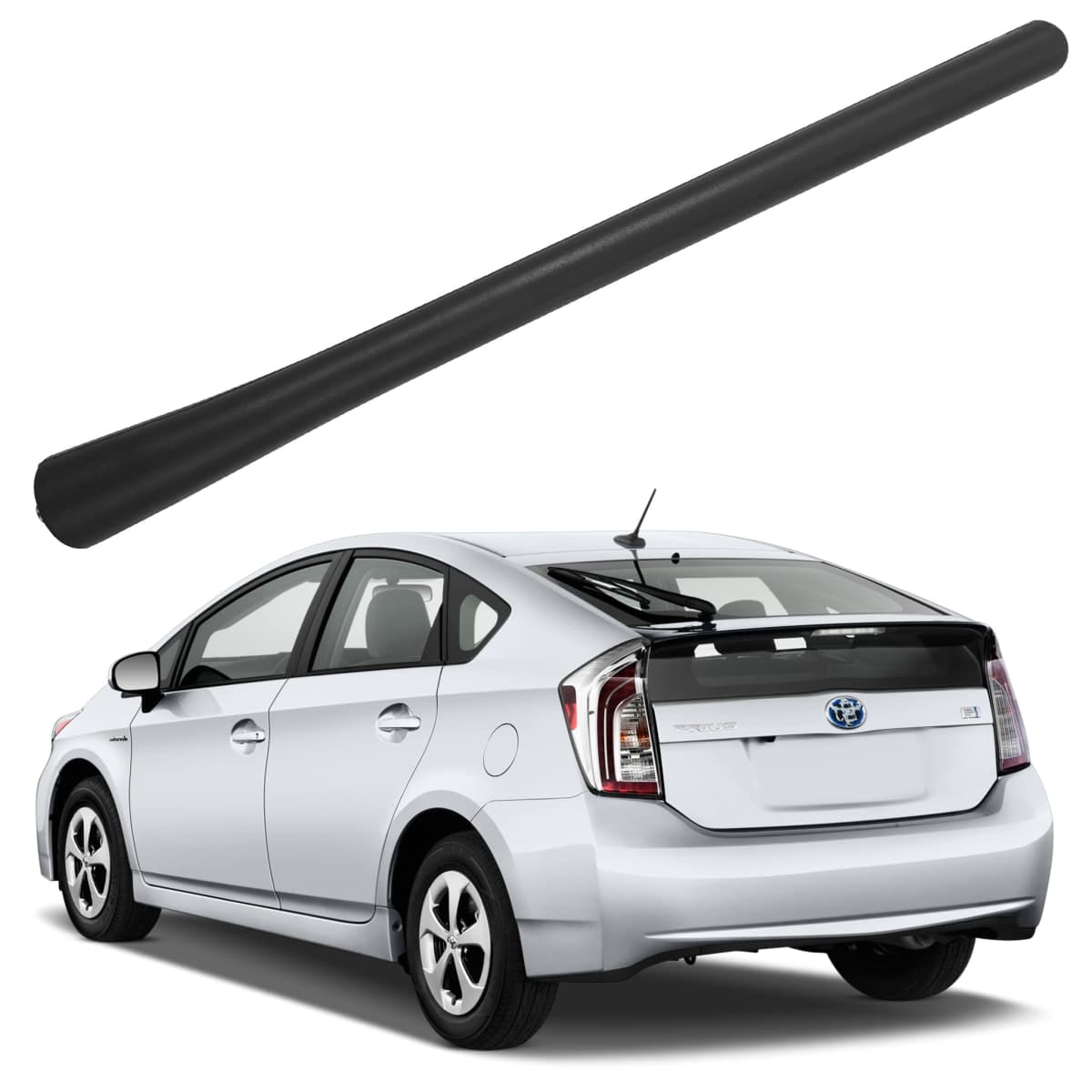Rubber Antenna for Toyota Prius (2001-2015), Prius V (2012-2017), Prius C (2012-2015 2017-2019) Radio Premium Reception - 7 Inch Car Wash Proof, Internal Copper Coil Antenna Mast Replacement