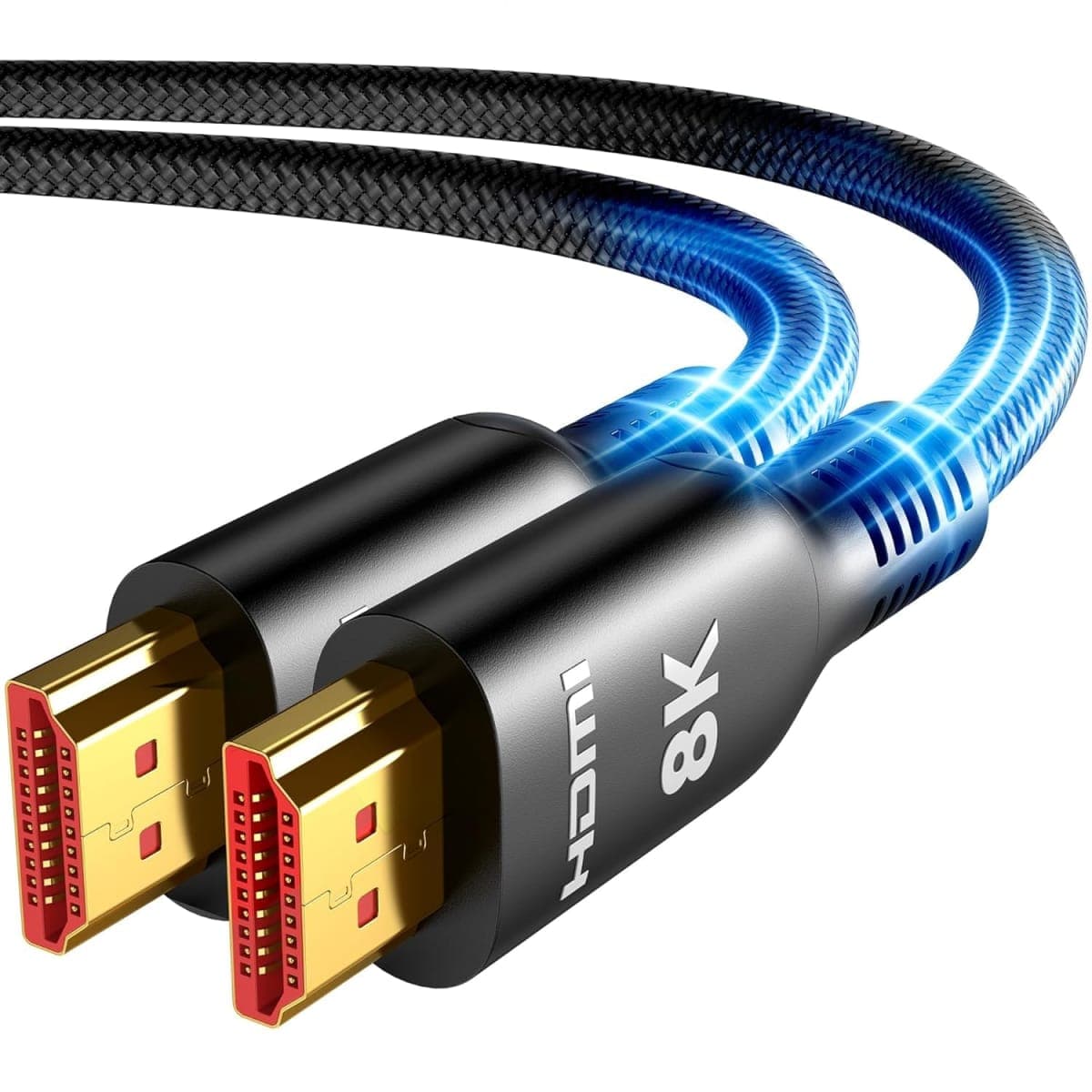 Highwings Long HDMI Cable 30FT, 8K 4K HDMI 2.1 Cord Ultra High Speed[48Gbps 8K@60Hz 4K@120Hz], Heavy Duty, Flexible,Braided, eARC, HDCP 2.2&2.3, HDR 10-Compatible with HDTV,Projector,Monitor and More
