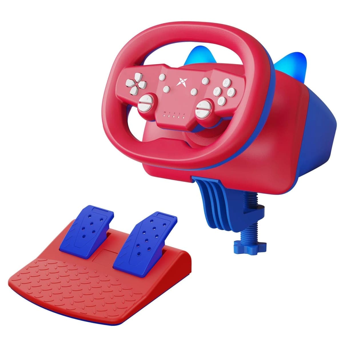 DOYO Gaming Steering Wheel with Pedals, 270 Degree Racing Wheel with Dual-Vibration Motors, Wireless Steering Wheel for PS4, PC, Switch, PS3, IOS, Android Racing Games