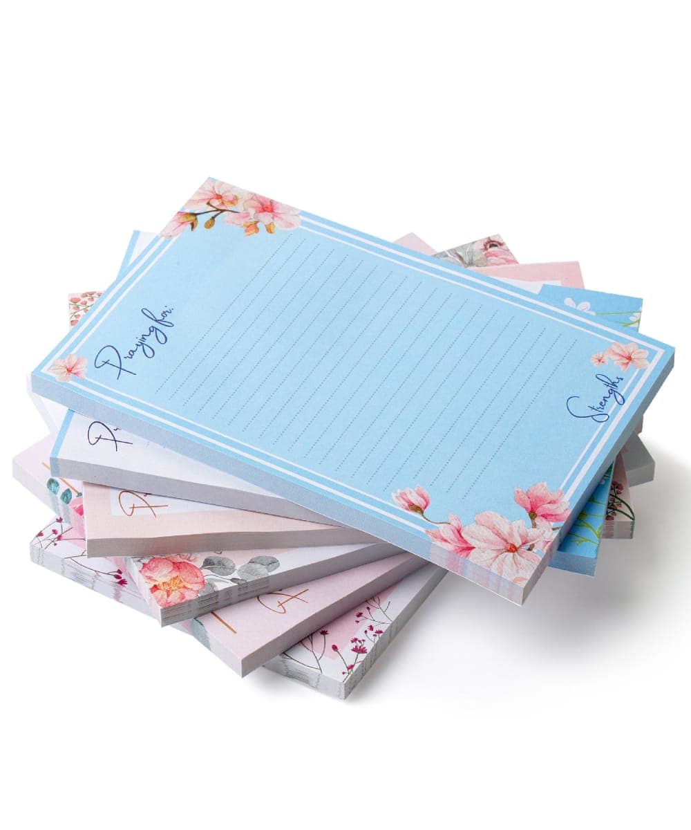 Mr. Pen 4x6 Floral Lined Sticky Notes, 6 Pads of 60 Sheets Each, Self-Stick Note Pads, Sticky Notes Bulk, 1 Count