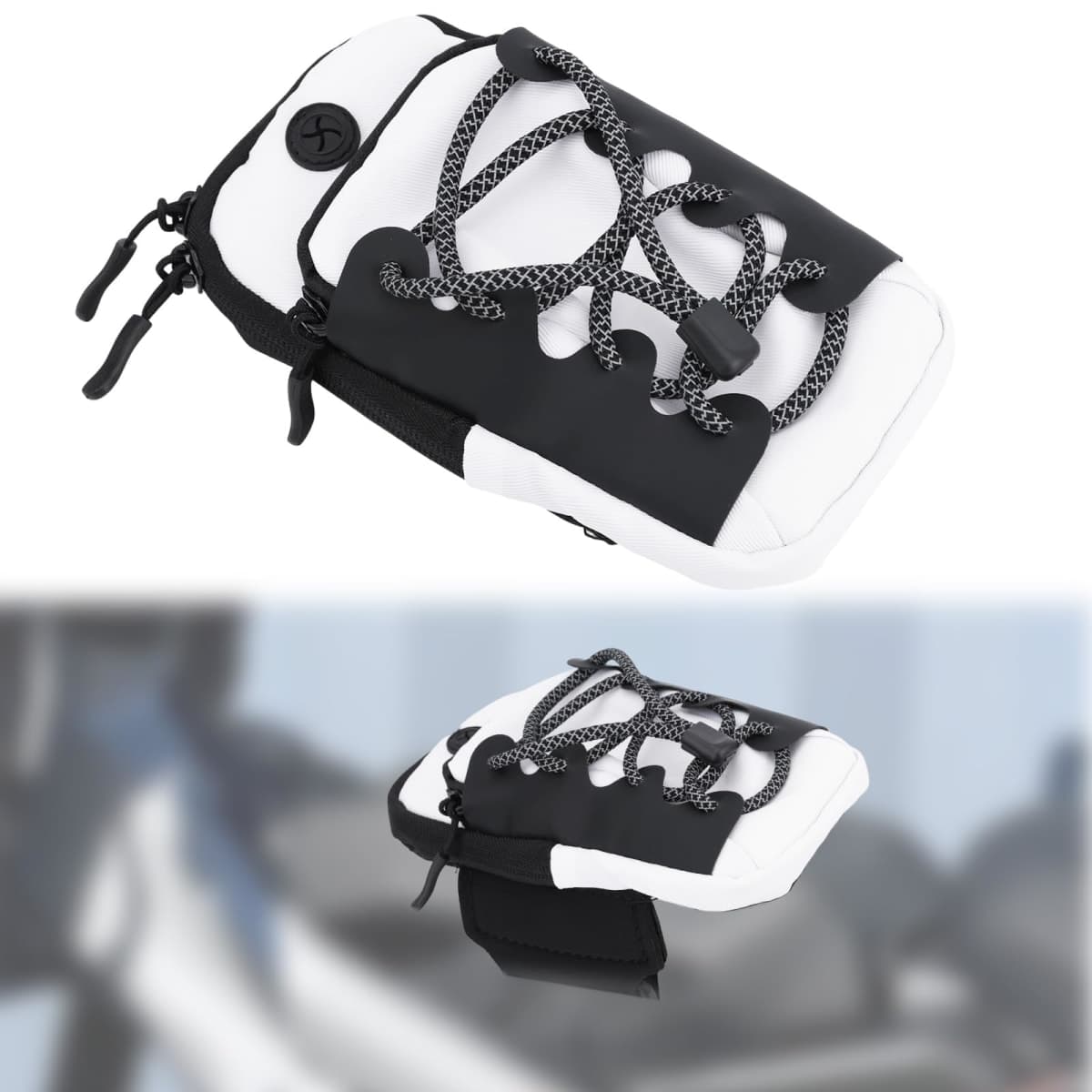 Penitue Dirt Bike Frame Bag, Waterproof Battery Cover Storage Pouch Compatible with Light Bee Segway S/X X260/X160 Eride Pro SS Motorcycle Accessory (White)