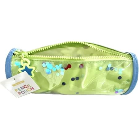 Neon Green Confetti Pencil Pouch / Case