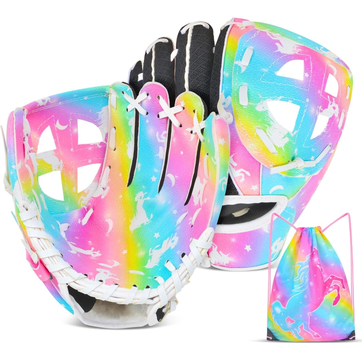 Ausletie Kids Baseball Glove,Softball Gloves,Baseball Softball Mitt for Kids Girls Toddlers, Tee Ball Glove for Training and Beginner Play, Left Hand Glove, Right Hand Throw