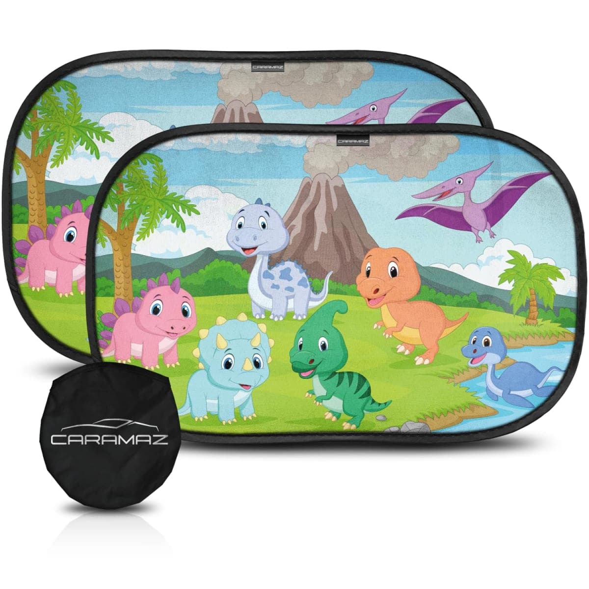 CARAMAZ Car Window Shade for Baby with Certified UV-Protection 2 Pack - 20"x12" OPTIDARK
