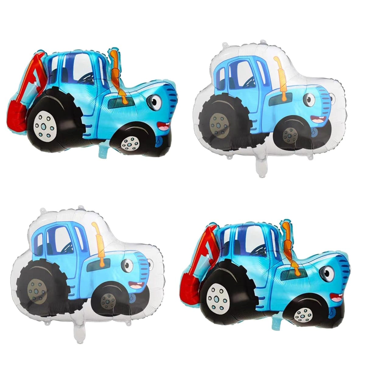 4Pieces Farm Tractor Giant Foil Balloons Tractor Mylar Balloons for Birthday Baby Shower Tractor Themed Party Decorations Supplies