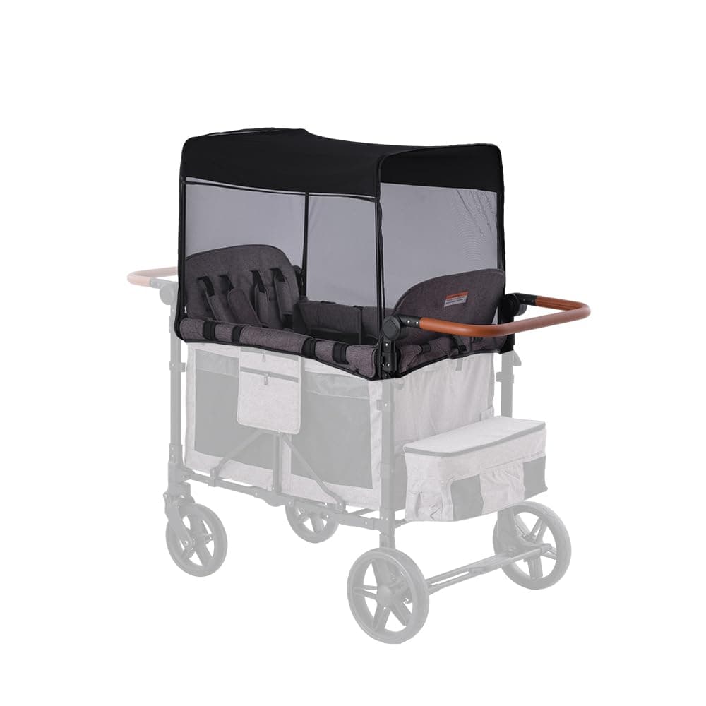 SeedFuture Mosquito Net Cover Compatible with W4 Stroller Wagon, Black