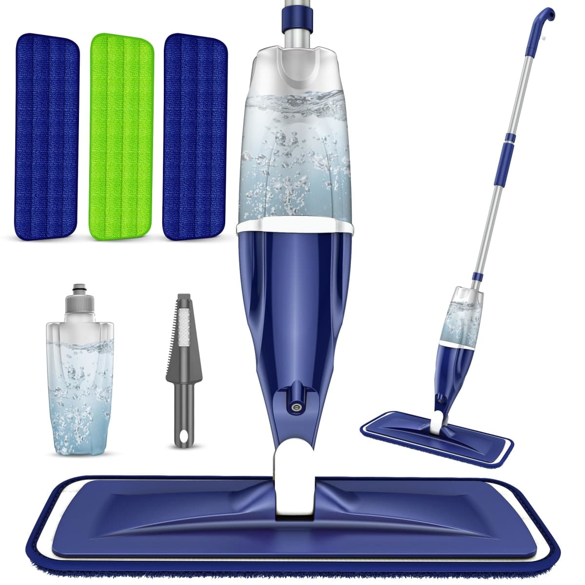 EXEGO Spray Wet Mops with 3X Washable Reusable Pads for Floors Cleaning
