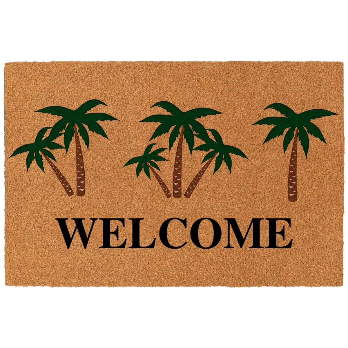 Nialnant Coir Door Mat with Heavy Duty Backing, Lavender Welcome Doormat Outside Entrance, Welcome Mats for Front Door, Pet-Friendly Outdoor Doormats 16" x 24"