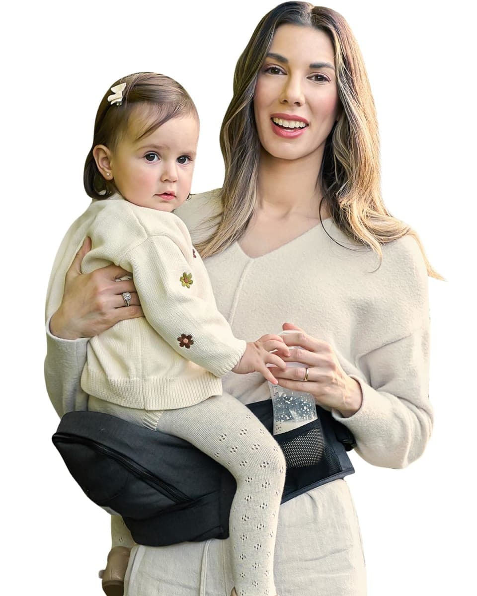 Grownsy Safety-Certified Baby Hip Seat Carrier for Babies & Toddlers, Black