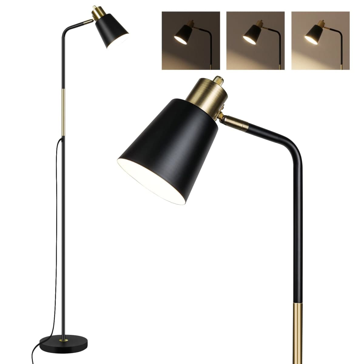 LALISU Floor Lamp Industrial Floor Lamps Reading Farmhouse Standing Lamp