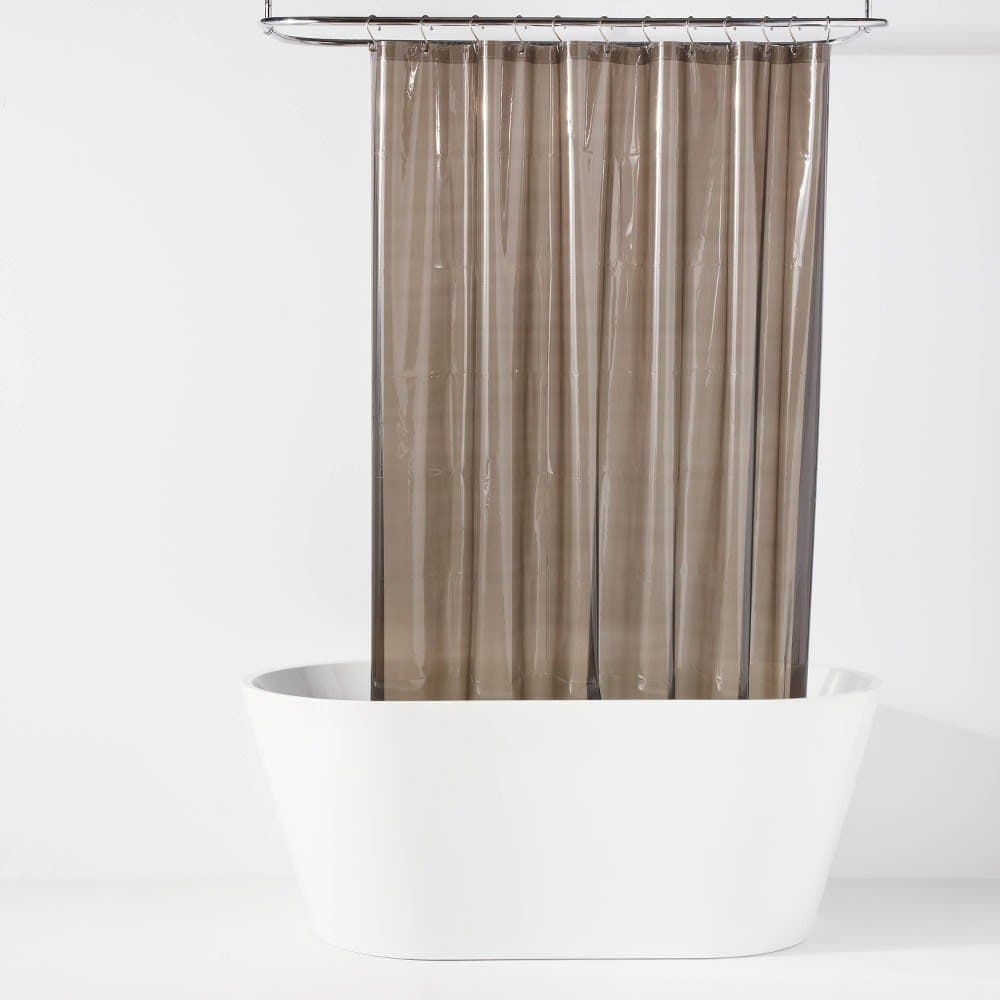 70"x71" Lightweight Color Shower Liner Black - Room Essentials™: PEVA Plastic, Buttonhole Top, Easy to Clean