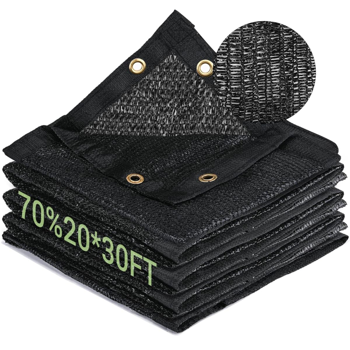 70% Garden Shade Cloth, 20x30FT HDPE Mesh Tarp with Upgraded Grommets