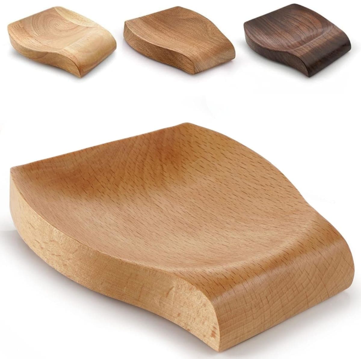 Zulay Beechwood Spoon Rest For Kitchen - Smooth Wooden Spoon Holder For Stovetop With Non Slip Silicone Feet - Perfect Holder For Spatulas, Spoons, Tongs & More