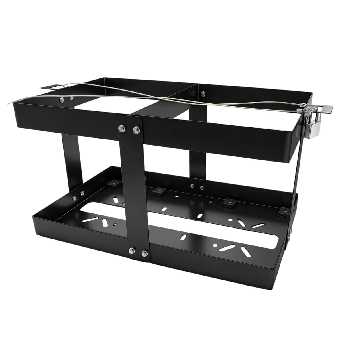 XSKLBZA Upgrade Fuel Jug Holder, Black, Fits Two 5 Gallon