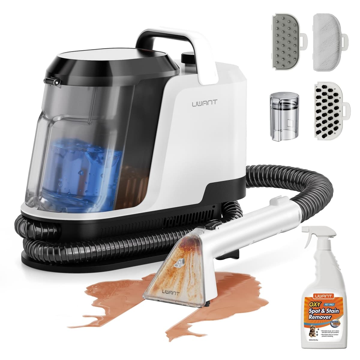 Uwant 18Kpa Upholstery Cleaner Machine with Pet Pro Cleaner&Tools Set of 1