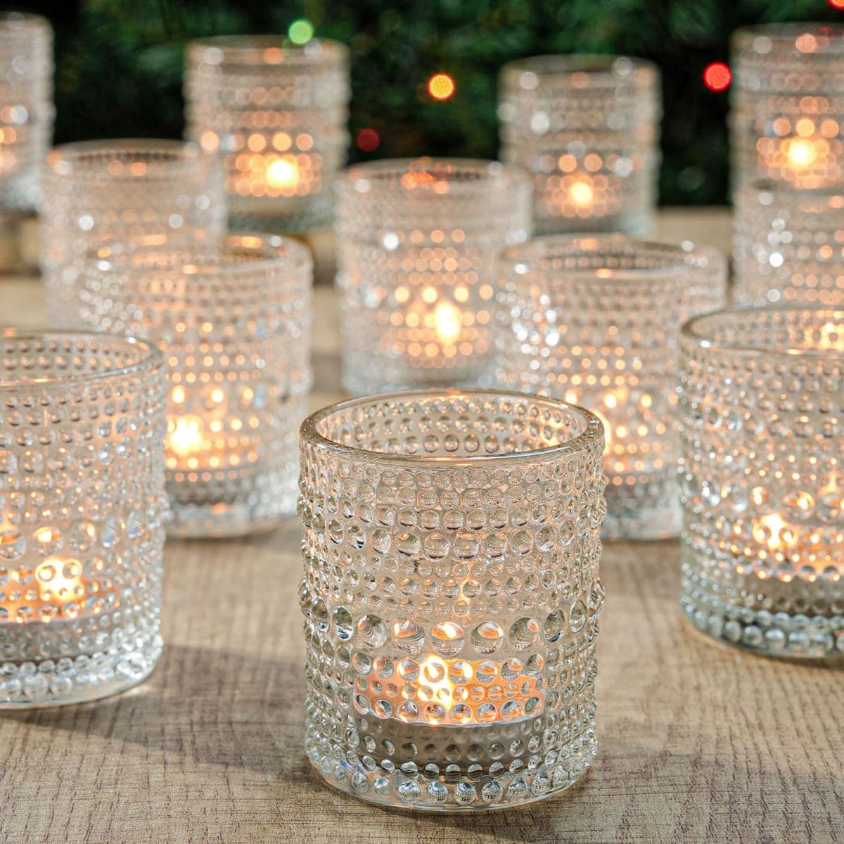 36 Pcs Votive Candle Holders for Table Centerpiece, DIY Wax Filling Clear Glass Tea Light Candle Holders Sets, Tealight Candle Holders for Wedding Decor Gift Home Decoration (36, Clear)