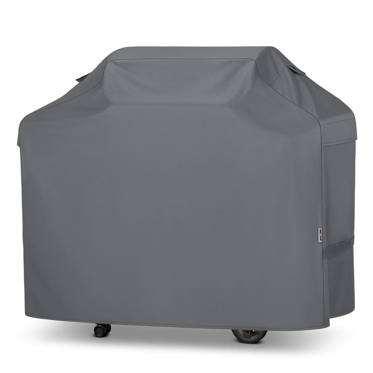 UNICOOK BBQ Cover 55 Inch, Waterproof Heavy Duty Barbecue Grill Cover, Outdoor Housse BBQ, Compatible for Weber, Char-Broil, Nexgrill, Brinkmann Barbecue, UV Resistant Material, Grey
