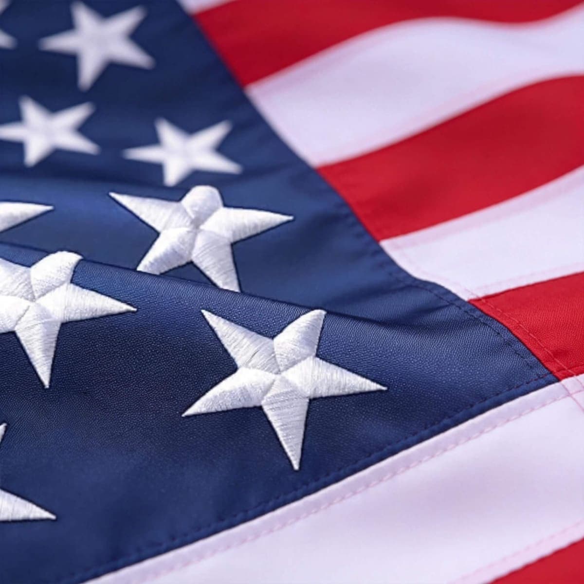 Premium Quality Tear Resistant Windproof Outdoor American Flag with Embroidered Stars, Sewn Stripes, Brass Grommets for All-Weather Durability