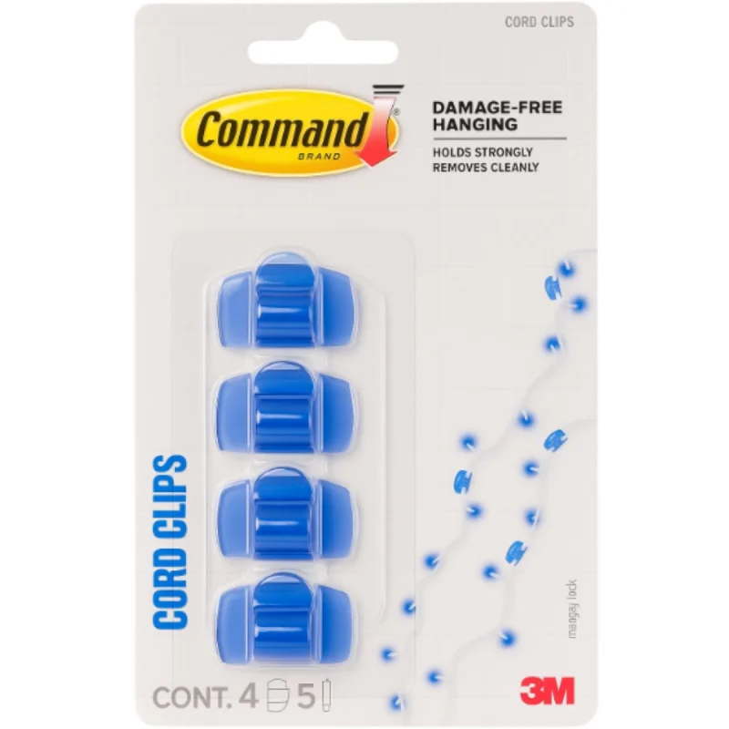 Command Cord Clips, 3M 4pcs